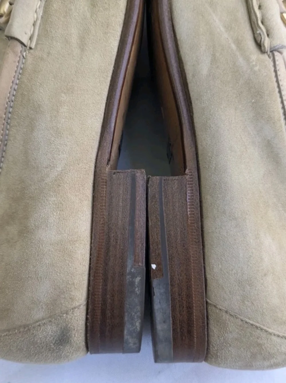 Gucci Beige Suede Horsebit Loafers Men US 9.5